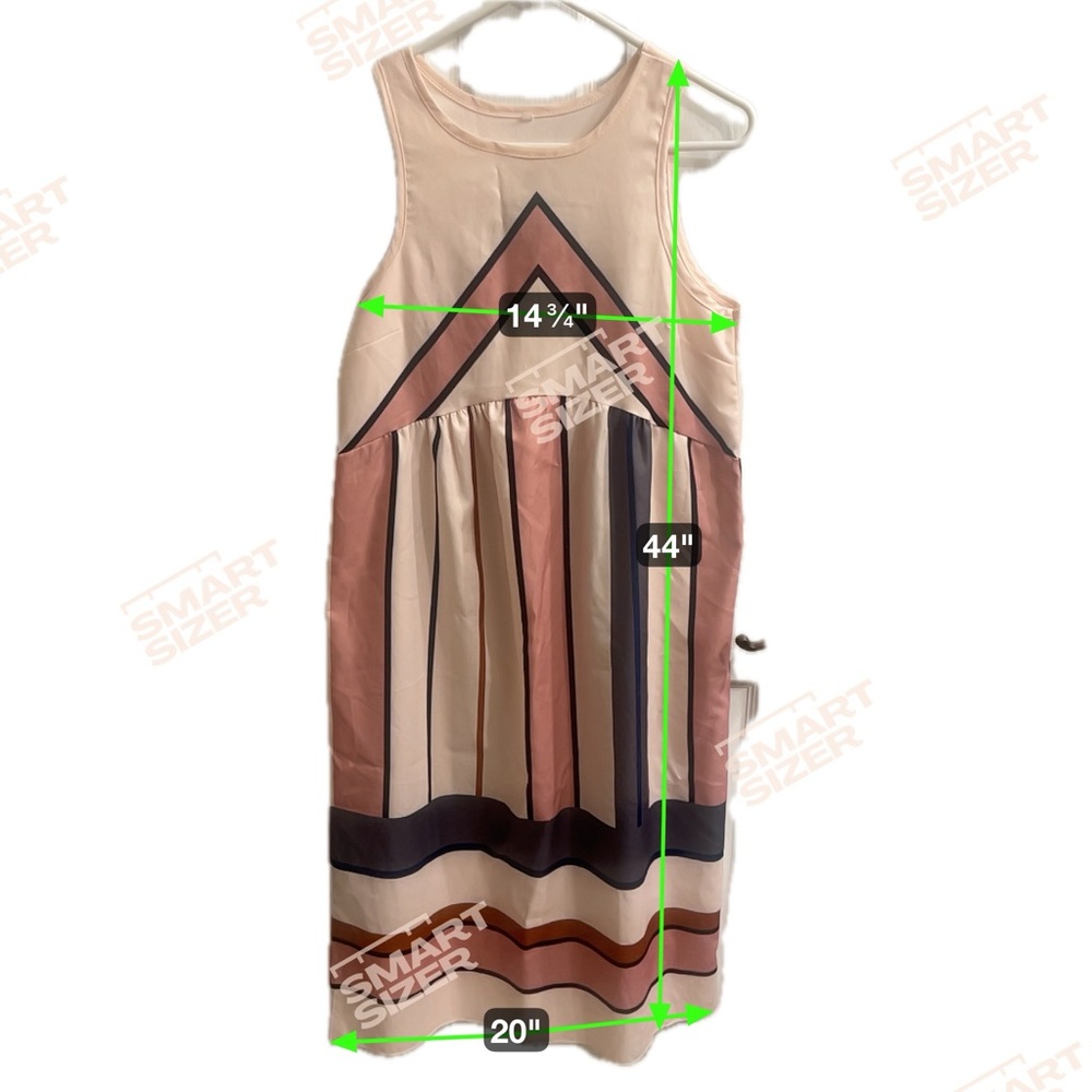 Geometric Patterned Sleeveless Dress